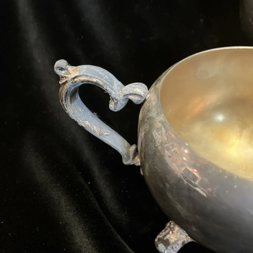 Set of 2 FB Rogers Co 1883 Silver-plate Tea /Coffee Pot (w/lid) Creamer (no lid)